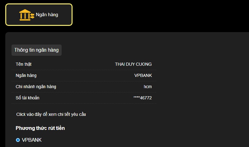 Rút tiền nhanh chóng trên Win55 4 Cần kiểm tra thông tin tài khoản khi thực hiện giao dịch