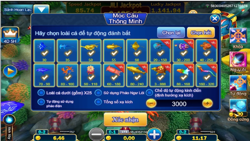 Jackpot bắn cá 2 Game có hỗ trợ đa dạng vật phẩm khác nhau